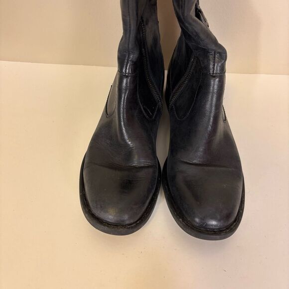 Born Black Leather Buckle Side Riding Boots Size 9.5 - Picture 9 of 12
